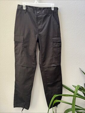 Local European Black Cargo Pants with Utility Pockets S/M